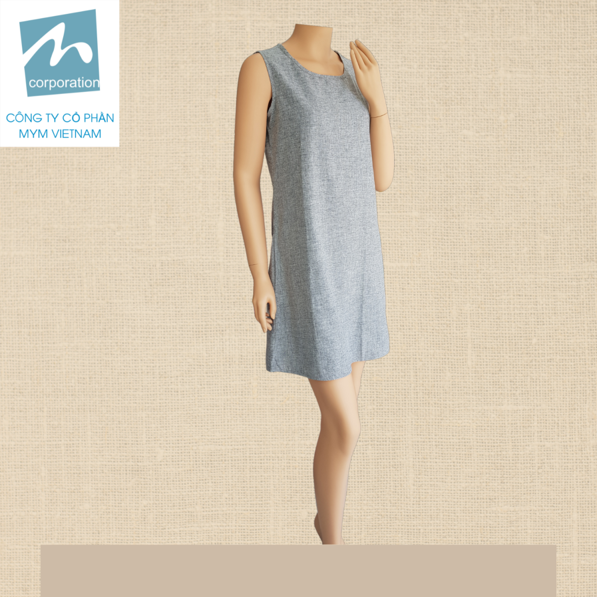 Đầm Sát Cánh Tay Màu Xám
