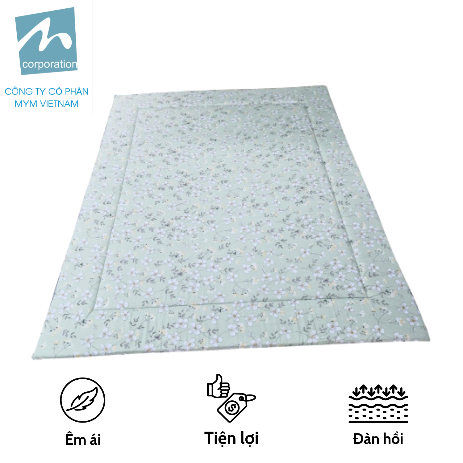 Nệm Gấp Tiện Lợi In Hoạ Tiết (Mẫu Ngẫu Nhiên) Nệm Gấp Tiện Lợi Microfiber 160x200cm Mẫu 02