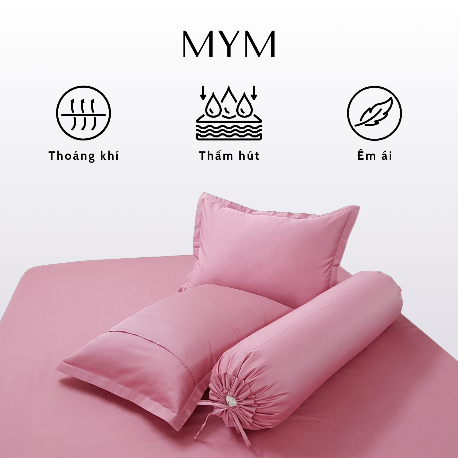 Bộ Drap Gối Cotton Satin - 02 Chi Tiết Bộ Drap Gối Cotton Satin Màu 02