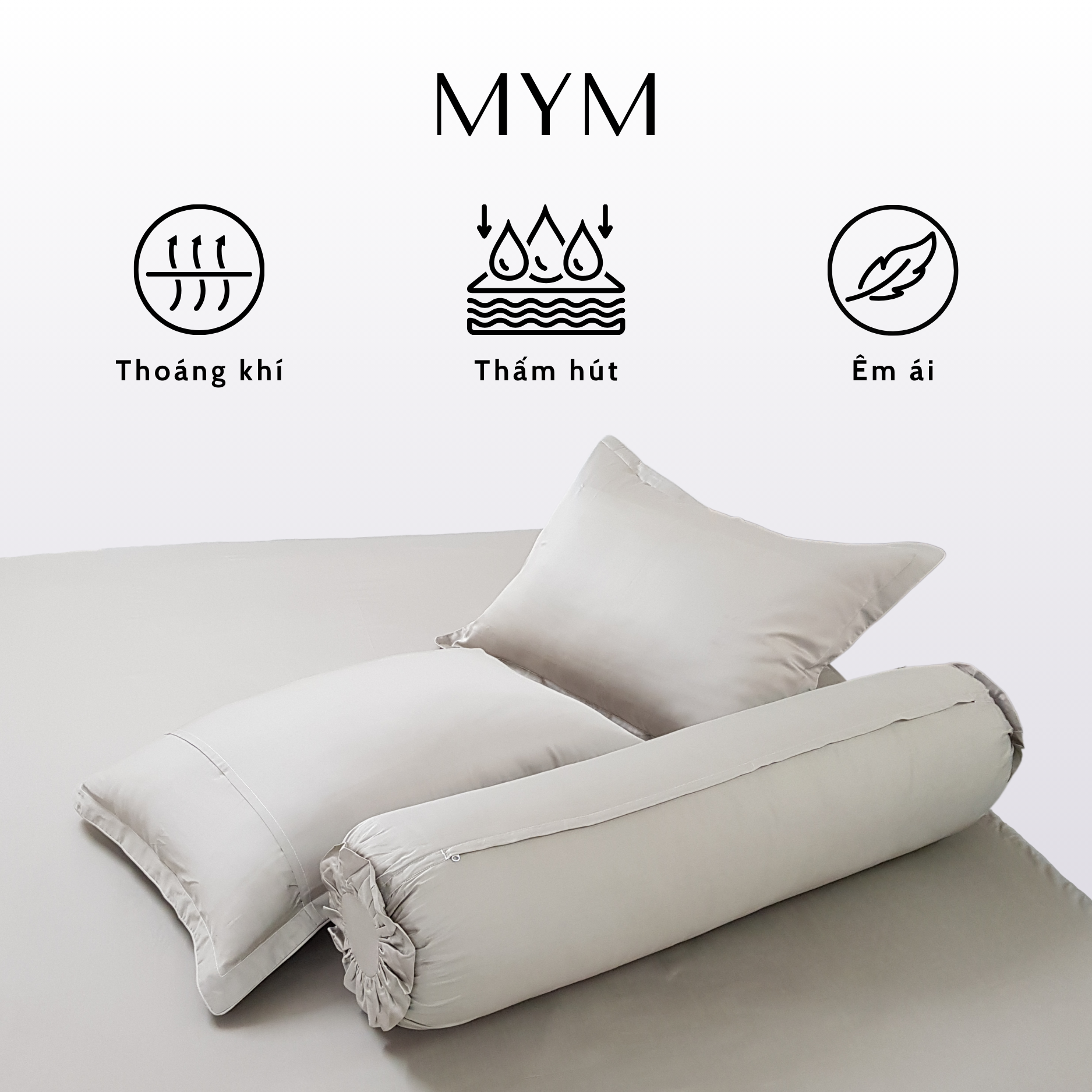 Bộ Drap Gối Cotton Satin - 09 Chi Tiết Bộ Drap Gối Cotton Satin Màu 09