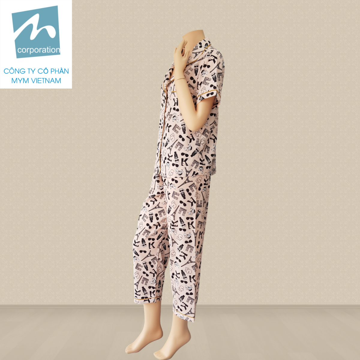 Bộ Pijama Nữ In Hoạ Tiết Hình