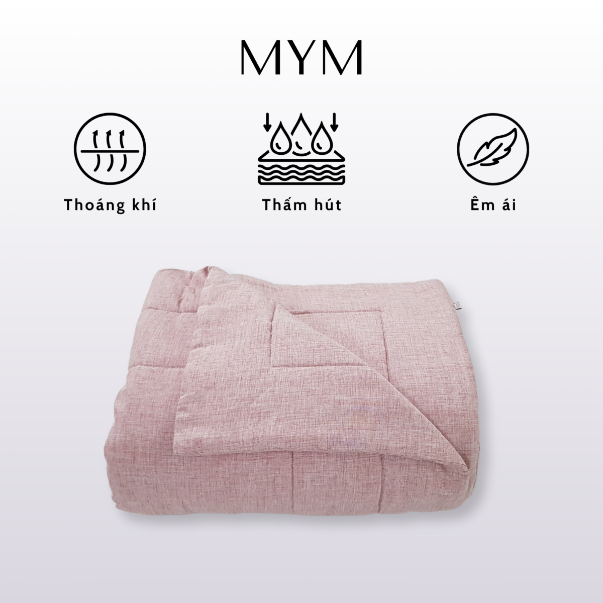 Chi tiết Chăn Chần Lanh Poly Màu 05