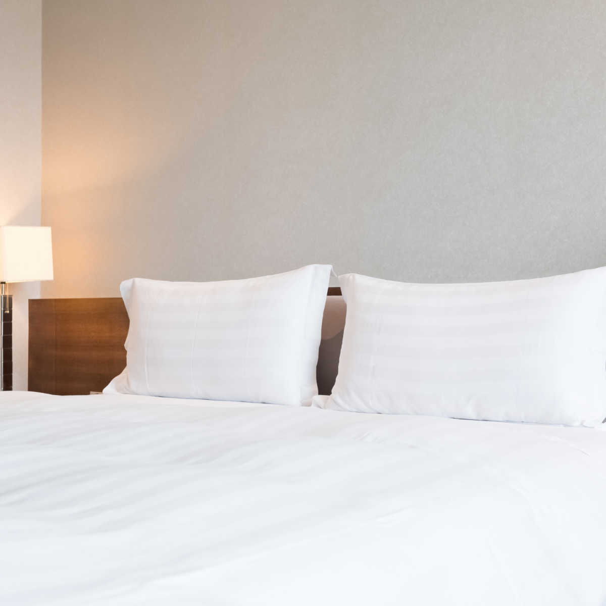 Vải CVC Sọc Trắng 3cm MYM Chuyên Dùng May Chăn Ga Gối, Mềm Mịn, Thoáng Mát Hàng Nhập Khẩu Khổ (3m x 2m8) Bộ Chăn Drap Gối CVC Sọc 3cm