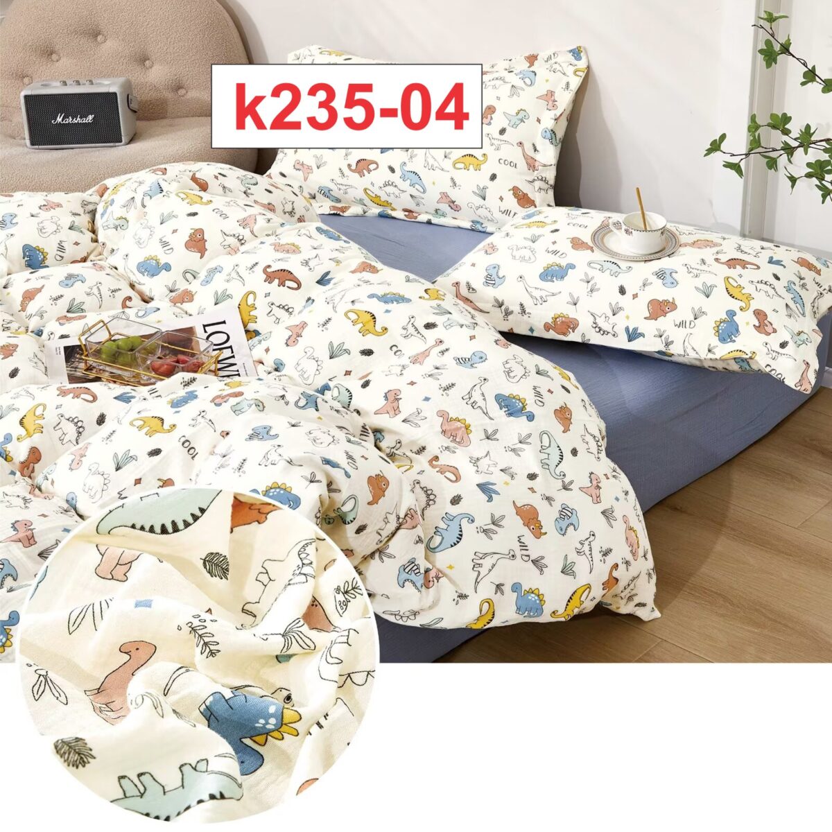 Vải Xô Crepe In Hoạ Tiết Mẫu 4