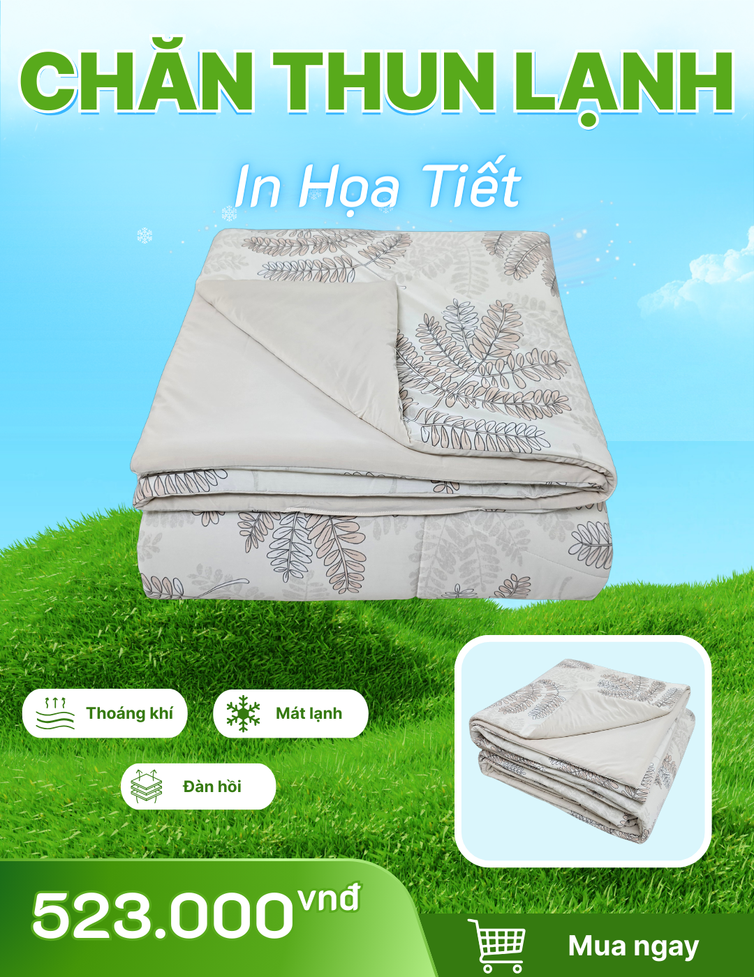 Chăn chần Thun Lạnh in Họa Tiết 4 2