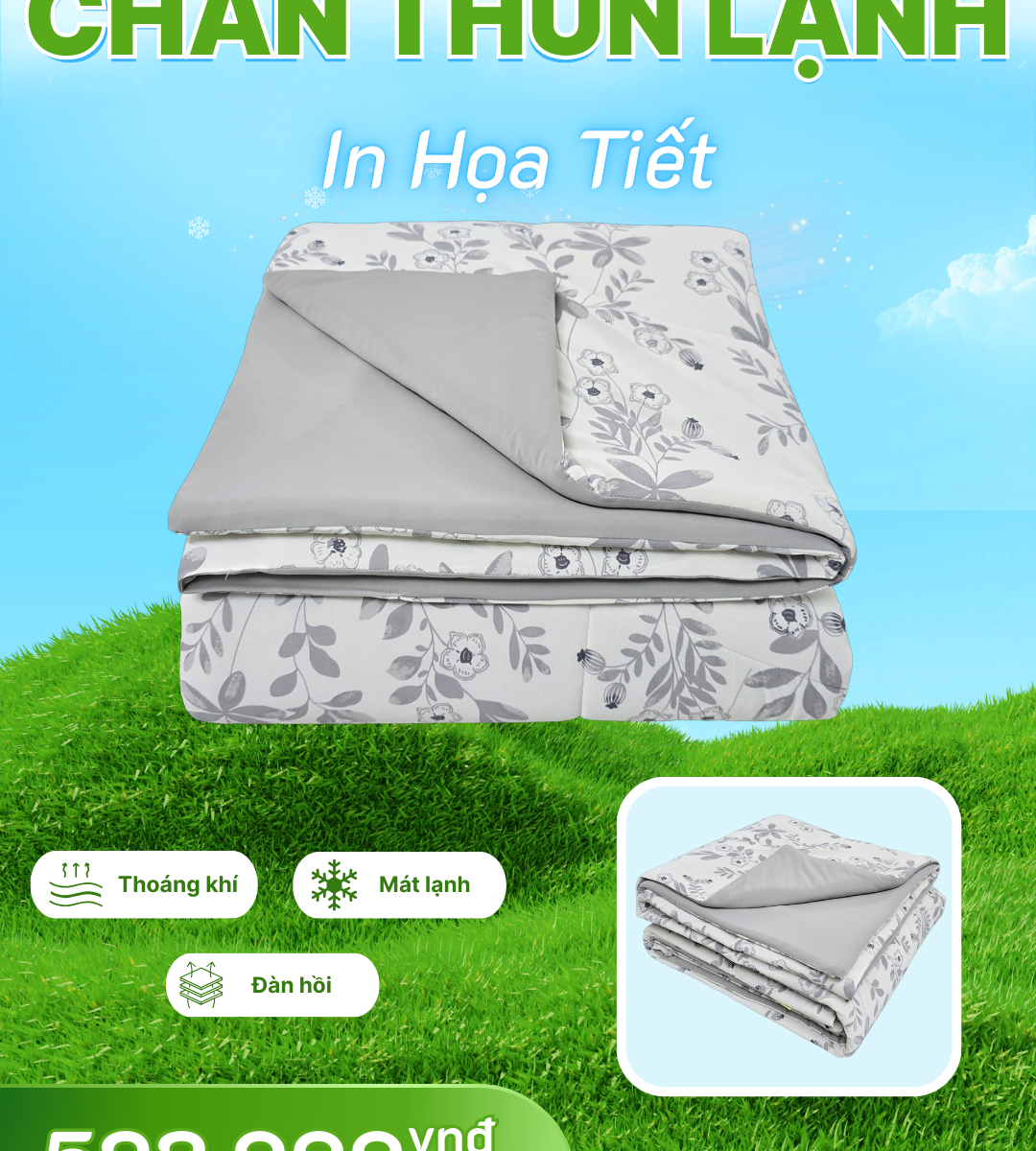 Chăn chần Thun Lạnh in Họa Tiết 5 2