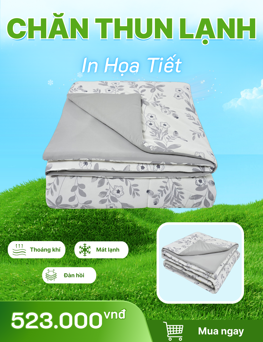 Chăn chần Thun Lạnh in Họa Tiết 5 2