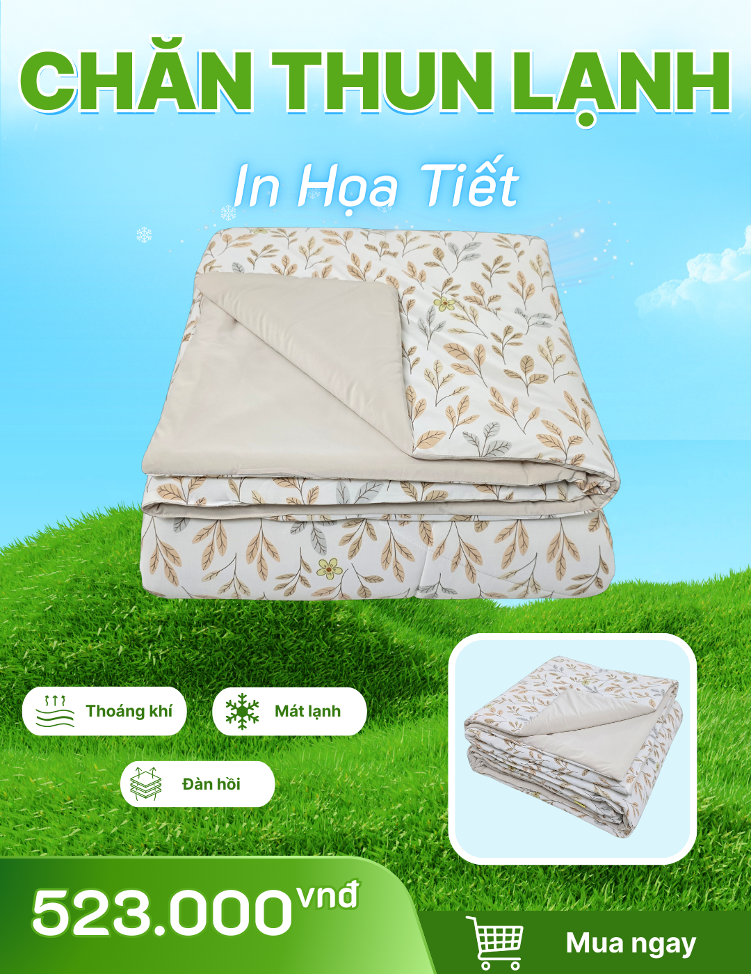 Chăn chần Thun Lạnh in Họa Tiết 6 2