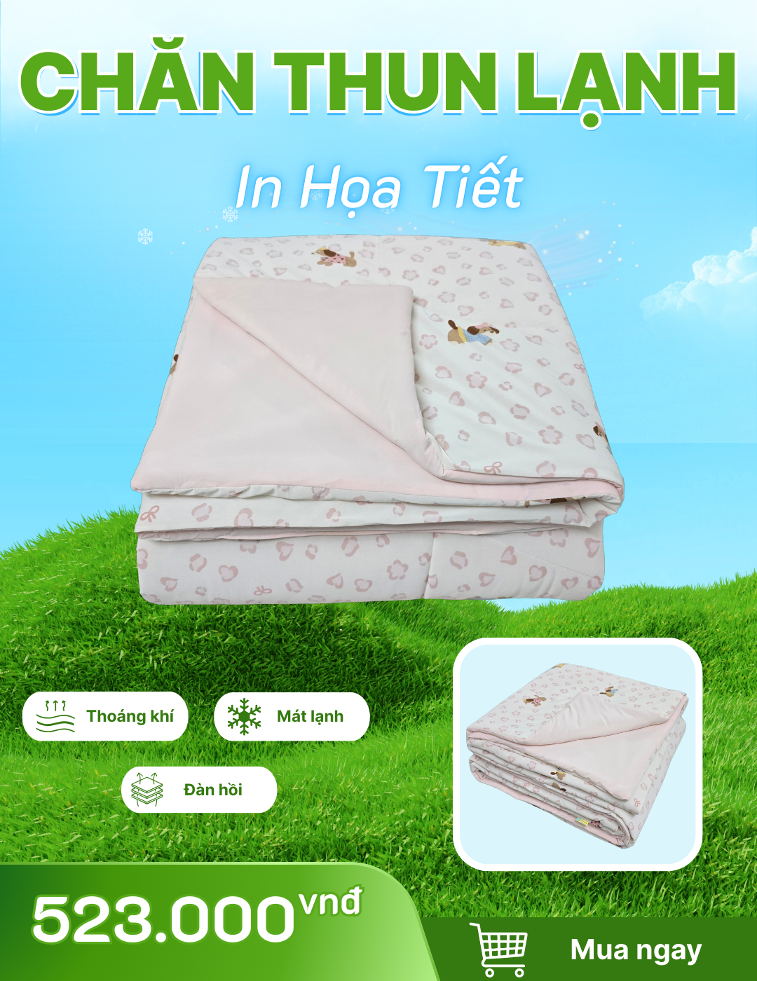 Chăn chần Thun Lạnh in Họa Tiết 7 2